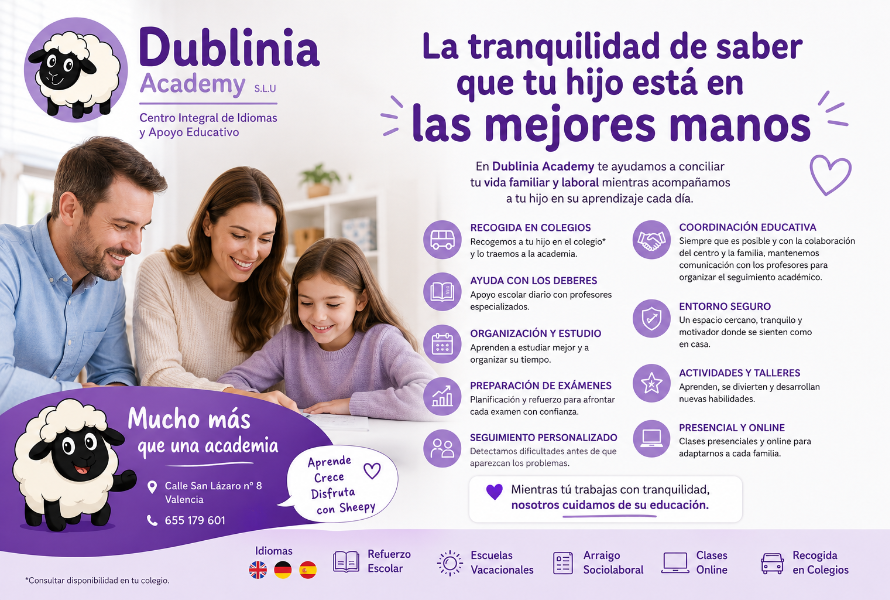 Conciliación laboral y familiar en Dublinia Academy Patraix Valencia